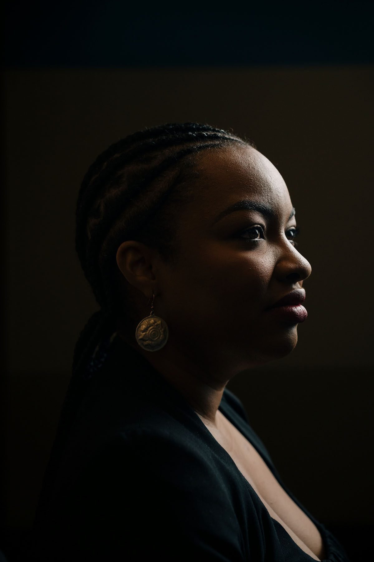 Ayesha Roscoe poses for a portrait at the NPR headquarters in Washington, D.C.