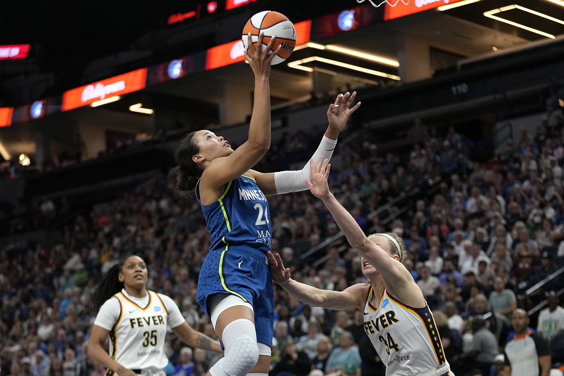 Minnesota Lynx forward Napheesa Collier shoots during a WNBA basketball game.
