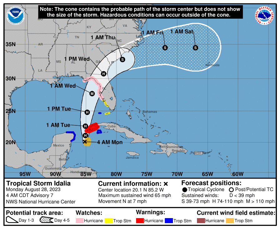 Florida's Gulf Coast bracing for Idalia to make landfall as a Category 3 hurricane