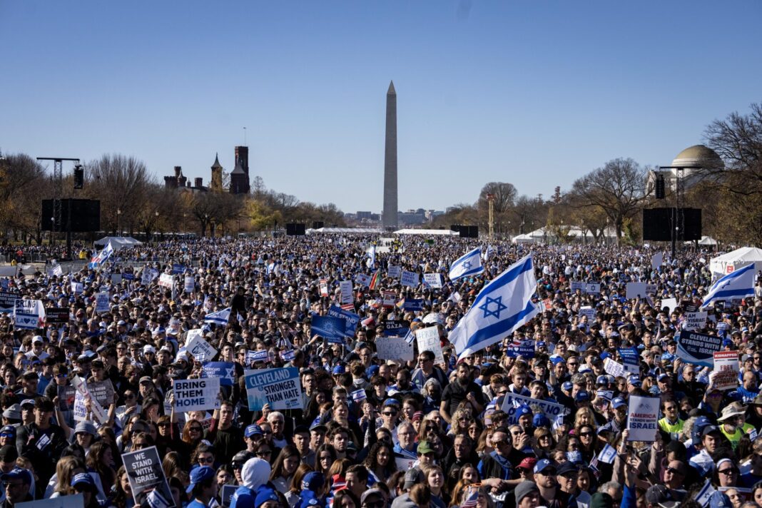 As ’March for Israel’ draws crowds to D.C., congressional leaders vow continued support