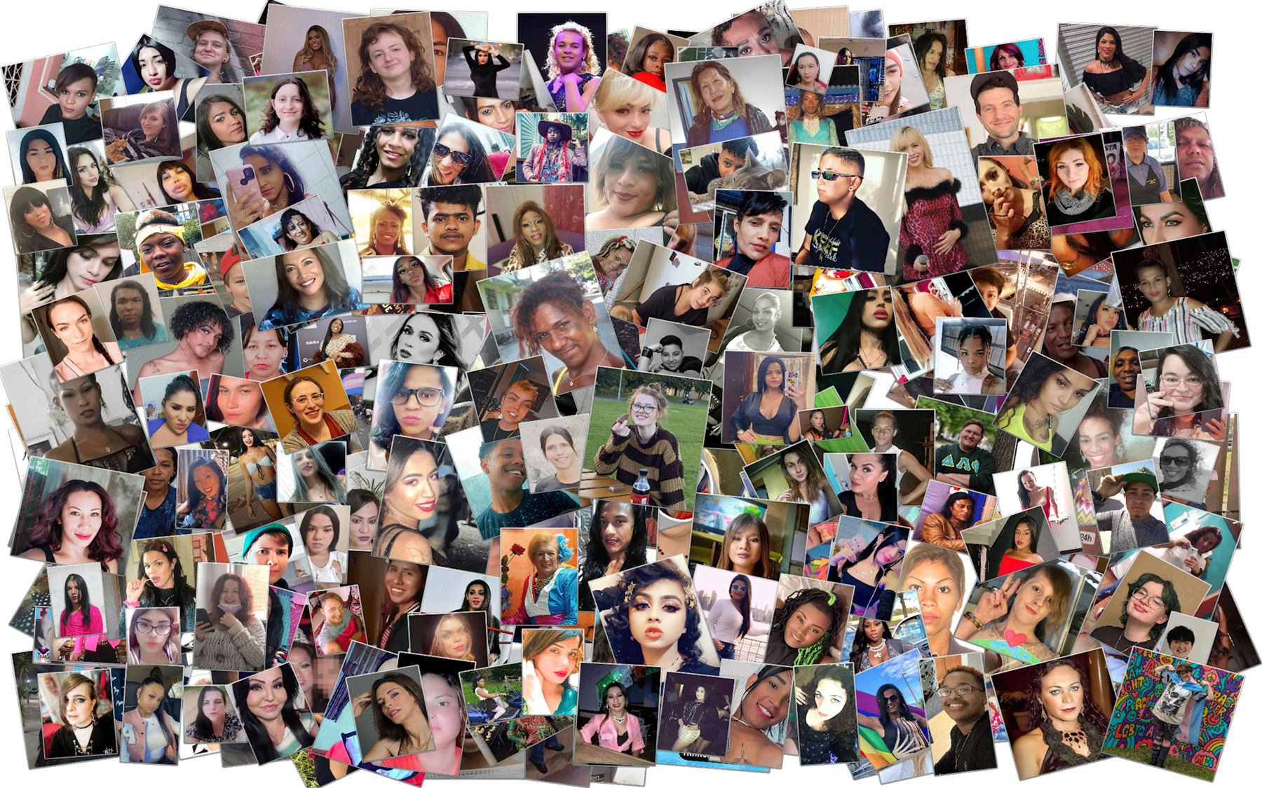A collage of some of the transgender lives lost in 2023